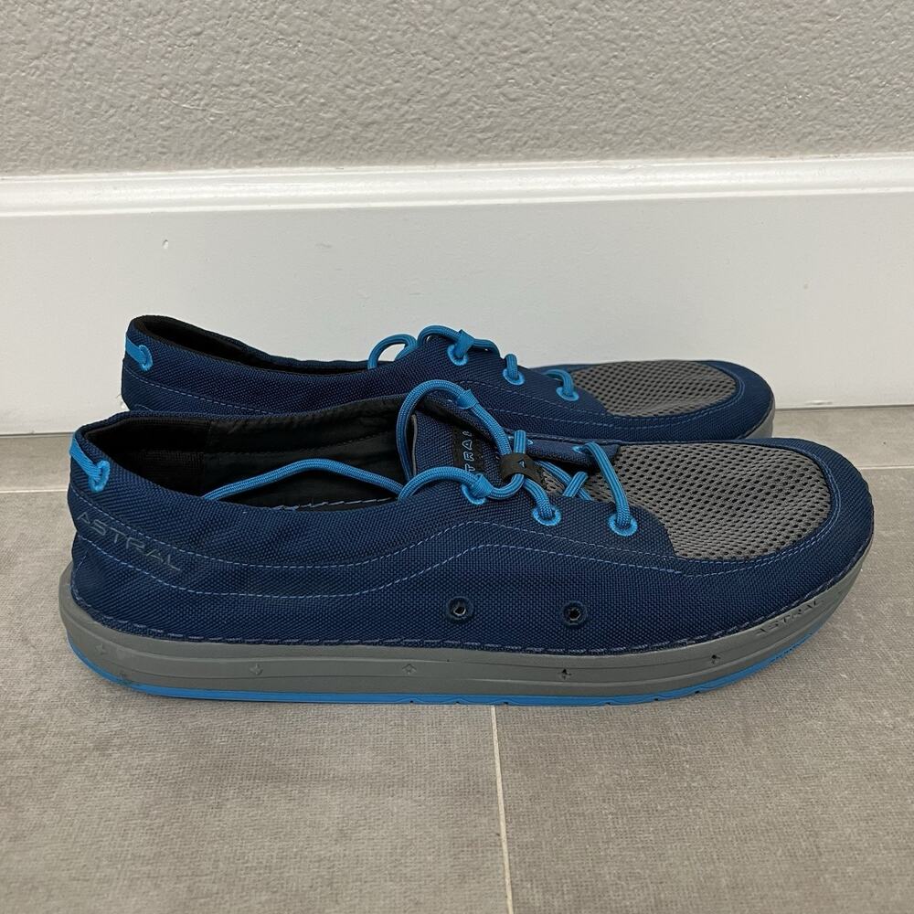 Astral Porter Mens Size 11.5 Blue Minimalist Boat‎ Lace Outdoor Walking Shoes